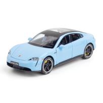 1/32 Porsches Taycan Coupe Lydinio Sportinio Automobilio Modelis Diecast Metaliniai Žaisliniai Transporto Priemonės Automobilio Modelis Simuliacija Garsas ir Šviesa Vaikų Dovana mėlyna