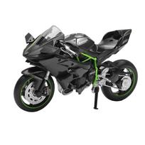 1/12 Scale DieCast Motorcycle Model for Kawasaki Ninja H2R, Motorcycle Model, Kids Moto Toy or Collection, Boyfriend juoda