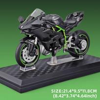 1/12 mastelio metalinis motociklo modelis Kawasaki Ninja H2R, Motociklo modelis, Vaikams skirta moto žaislas arba kolekcijai, Draugui juoda