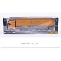 1/50 mastelio lieto metalo konteinerių sunkvežimio automobilio modelis, lydinio metalo inžinerijos bortinis transportas sunkvežimis puspriekabė automobilio modelis vaikams dovanos geltona