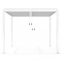 Pergola su LED Luxe, 4x4 m, balta