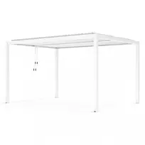 Pergola su LED apšvietimu Luxe, 3x4 m, balta