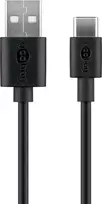 "Goobay" | USB-C įkrovimo ir sinchronizavimo kabelis (USB-A > USB-C) | 59124 | USB-C vyriškas | USB 2.0 vyriškas (A tipo)