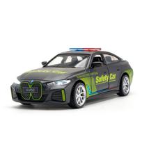 1/34 BMW I4 M50 Lydinio Naujos Energijos Automobilio Modelis Diecast Metalas Policijos Transporto Priemonės Automobilio Modelis Simuliacija Garsas ir Šviesa Vaikų Žaislas Dovana pilka spalva
