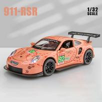 1/32 Porsche 911 GT3 RSR Automobilis Lydinio Automobilio Modelis Simuliacinis Automobilio Papuošimas Kolekcija Dovana Žaislas Lieto liejimo modelis Berniuko žaislas rožinė