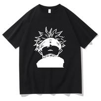 Jujutsu Kaisen 2 marškinėliai Unisex Harajuku Satoru Gojo marškinėliai su gobtuvu Unisex Anime Unisexga Aukštos kokybės gatvės apranga Medvilniniai marškinėliai 2XL