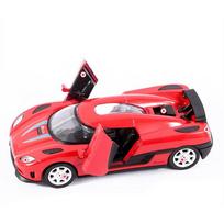 1/32 Koenigsegg CCR lydinio sportinio automobilio modelis lietas metalinis žaislas Superautomobilio modelis garso ir šviesos simuliacija Kolekcija Vaikų dovana raudona
