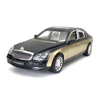 1/24 Maybachs 62s Klasikinio automobilio lydinio automobilio modelis Diecast metaliniai žaisliniai automobiliai Automobilio modelis Aukštos simuliacijos Kolekcija Vaikiškas žaislas A98 auksas/juoda