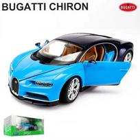 WELLY 1/24 Bugatti Chiron Scale Diecast Vehicles High Simulation Model Car Metal Alloy Classic Toy Car For Kids Gift mėlyna