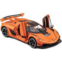 1/24 Koenigsegg Jesko Žaisliniai Automobiliai Modelis Oranžinis Lydinio Kolekcionuojami Die-cast Transporto Priemonės su Garsu ir Šviesa oranžinė