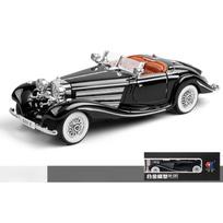 1/24 Mercedes Benz 1936 500K Klasikinis Vintažinis Lydinio Liejinys Automobilio Modelis Garsinis Automobilis 1/24-Size:22*8*6cm juoda