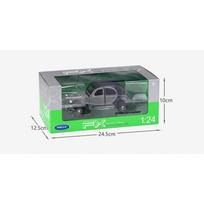 1/24 mastelio WELLY modelis automobilis, liejinis, Dongfeng CITROEN 2CV 6 Charleston klasikinis lydinio automobilis žaislinė transporto priemonė metalinis žaislinis automobilis vaikams dovanų kolekcija pilka
