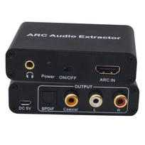 HDMI ARC Garso išvesties ekstraktorius DAC ARC L/R Koaksialinis SPDIF Lizdo ekstraktorius HDMI Garso grįžtamojo kanalo keitiklis