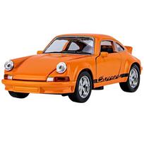 1/36 Scale Porsche Carrera 911 1974 Simulated Alloy Car Model Pull Back Sound and Light Toy Model Decoration Boy Gift oranžinė