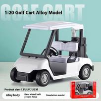Miniature 1/20 Scale Golf Cart Model Car with Retro Spring Action, Kids' Toy Vehicle for Playroom & Outdoor Fun balta