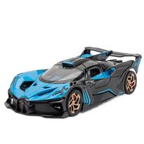 1/32 Bugatti Bolide Superautomobilio lieto lydinio žaislinio automobilio modelis su garsu ir šviesa Vaikams skirta žaislinė kolekcinė vertybė Gimtadienio dovana mėlyna