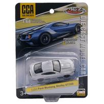 1/64 serija Ford Shelby GT350 žaislinio automobilio modelis metalinis lydinio transporto priemonės miniatiūra laisvai besisukantys ratai kolekcija dovana vaikams berniukams sidabras