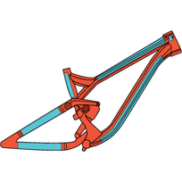 RideWrap Covered Dual Suspension MTB rėmo apsauga | Matte