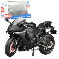 1/12 mastelio motociklo modelis, lietas metalas su plastikinėmis dalimis, motociklas 2020 YAMAHA YZF-R6 juoda