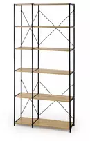 Lentyna HALMAR REG-19, 90×30×190 cm, juoda, ąžuolo sp.