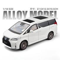 1/18 Lexus LM300 MPV Lydinio Automobilio Modelis Metaliniai Diecast Komerciniai Transporto Priemonės Automobilio Modelis Simuliacinis Garsas ir Šviesa Vaikų Žaislai Dovanos balta