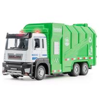 1/32 mastelio šiukšliavežis žaislas lietas sanitarijos sunkvežimis berniukų žaislai vaikams dovanos 1/32-Size:18*6*8cm žalia