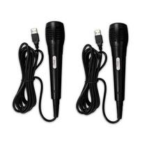 2x Rock Band USB muzikinis mikrofonas PS4, Xbox One, PC 6.8*4.4*25.2cm juoda