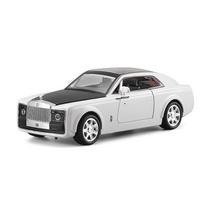 1/24 Rolls-Royce Sweptail lydinio automobilio modelis, lieto metalo ir žaislinė transporto priemonė, metalinis žaislinis automobilio modelių rinkinys, simuliacinis garsas ir šviesa, vaikų dovana balta