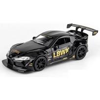 1/22 mastelio Toyota Supra sportinio automobilio lydinio modelis Die-cast metalinis transporto priemonės kolekcijos simuliacinis garsas ir šviesa žaislinis automobilis dovana berniukams juoda
