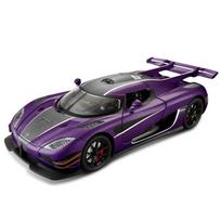 1/24 Koenigsegg ONE 1 lydinio sportinio automobilio modelis lietas metalas super automobilio transporto priemonės modelis garsas ir šviesa vaikams žaislas dovana violetinė