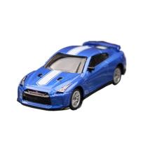 1/64 Nissan GTR R35 Miniature Model CCA MSZ 3  Zinc Alloy Toy Car Vehicle Free Wheels Diecast Metal Collection Gift for Kids mėlyna