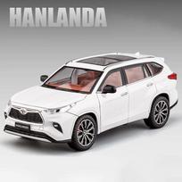 1/24 Toyota Highlander SUV Lydinio Automobilio Modelis Diecast & Žaisliniai Metaliniai Visureigiai Automobilio Modelio Simuliacija Garsas ir Šviesa Vaikų Dovana