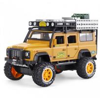 1/28 mastelio Camel Trophy Land Rover Defender bekelės die-cast modelis žaislinis automobilis vaikams 1/28-Size:18.6*8.6*11.2cm geltona