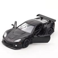 1/36 Chevrolet Corvette C6-R Toy Car Model for Children RMZ CiTY Diecast Racing Miniature Pull Back Collection Gift for Kid Boys juoda