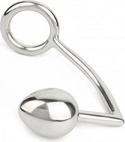 Analinis kaištis su penio žiedu Mr. Steel Ass Hitch Egg, sidabrinis