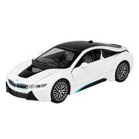 1/24 BMW I8 Superautomobilio lydinio modelis Diecast žaislinės transporto priemonės Modeliavimo metalinis automobilio modelis Vaikų gimtadienio dovanos balta