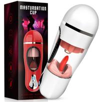 Automatinis vyriškas masturbatorius 2in1 Pleasure, baltas