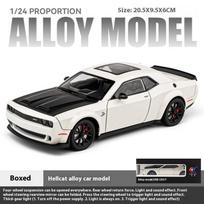 1/24 Dodge Challenger SRT Hellcat Redeye Super Muscle Car Lydinio Metalinis Diecast Automobilio Modelis Kolekcionavimas Pomėgis Dekoratyvinė Dovana Draugui balta