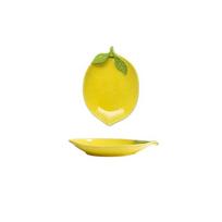 Keraminė lėkštė vaisių formos – Citrinos ir ananaso dizainas padažui, desertui, pusryčiams Lemon Dish