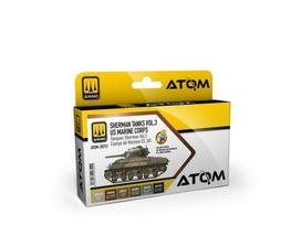 AMMO MIG - ATOM Akrilinių dažų rinkinys Sherman Tanks Vol 3 WWII US Marine Corps, 20751