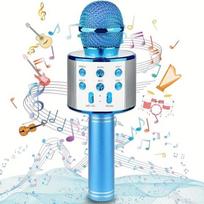 Bluetooth karaoke mikrofonas, mėlynas