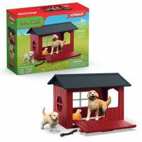 Šunų būda su auksaspalviais retriveriais Playset Schleich Farm World 42722