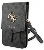 Pilkas universalus telefonų dėklas 16 x 10 cm "GUWBG4GFGR Guess PU 4G Metal Logo"