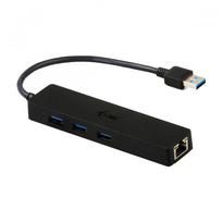 i-tec USB 3.0 Slim HUB, 3-Port with Gigabit Ethernet.