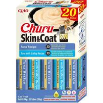 Inaba Churu Skin & Coat su tunu arba tunu ir šukutėmis, 20x14 g