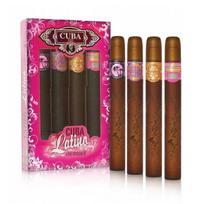 Rinkinys Cuba Latino moterims: kvapusis vanduo Brazil Copacabana EDP, 35 ml + kvapusis vanduo Brazil Carnaval EDP, 35 ml + kvapusis vanduo Mexico Maya EDP, 35 ml + kvapusis vanduo Mexico Cacatus EDP, 35 ml
