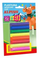 Plastilinas ALPINO 6sp+2neonas