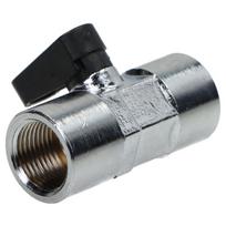 Ghilux mini R rutulinis vožtuvas 3/8 GW/GW, PN20, sriegiuotas, nikeliuotas žalvaris, PTFE /NBR