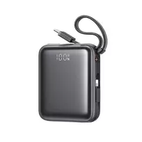 Joyroom JR-PBF27 10000mAh 22.5W Powerbank with Built-in USB-C and Lightning Cables – juodos spalvos