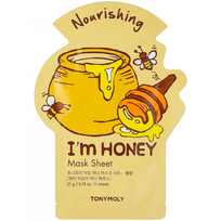 TONYMOLY Veido kaukė I´m Honey Mask Sheet TM00000726, su medaus ekstraktu 21 g